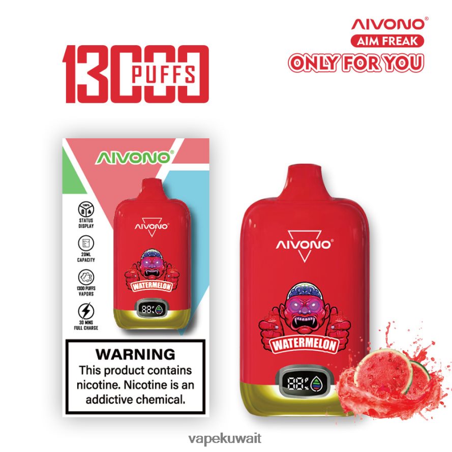 Aivono AIM FREAK 13000 بطيخ - 66DF60244 Vape الكويت