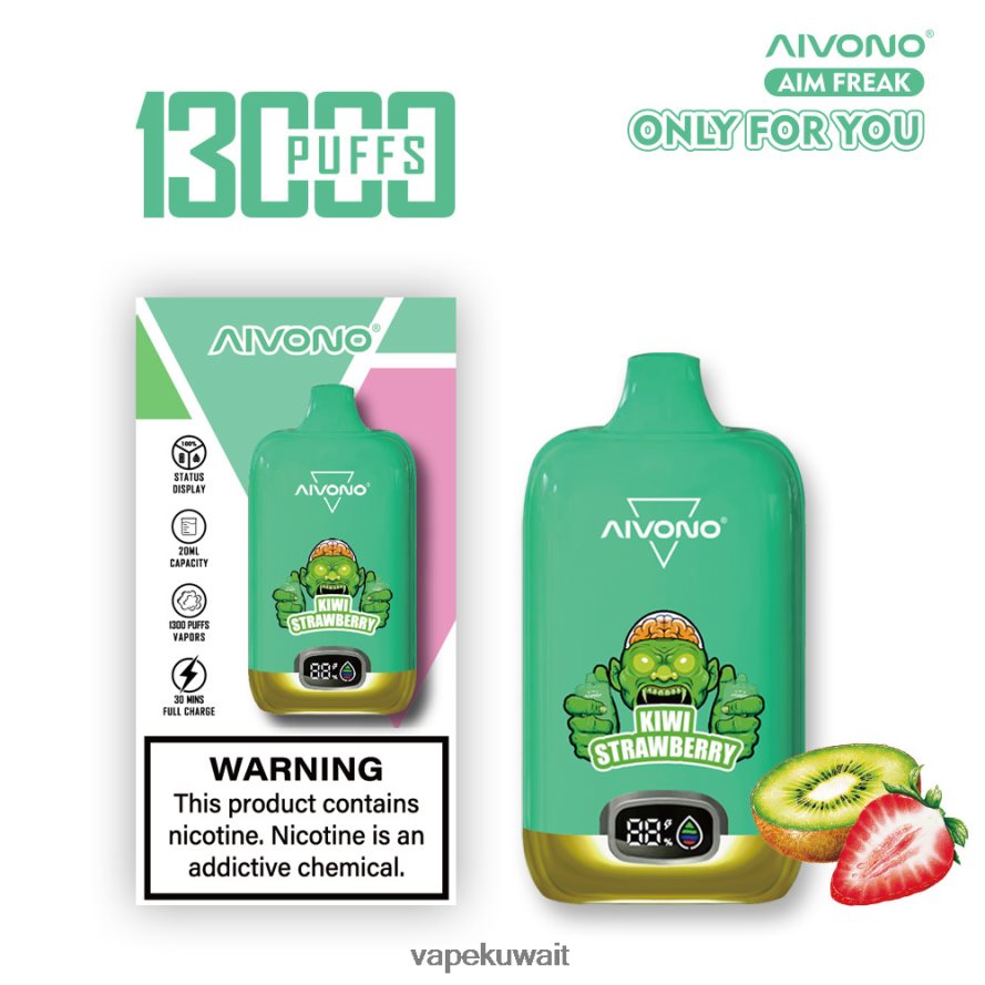 Aivono AIM FREAK 13000 كيوي فراولة - 66DF60246 Vape الكويت