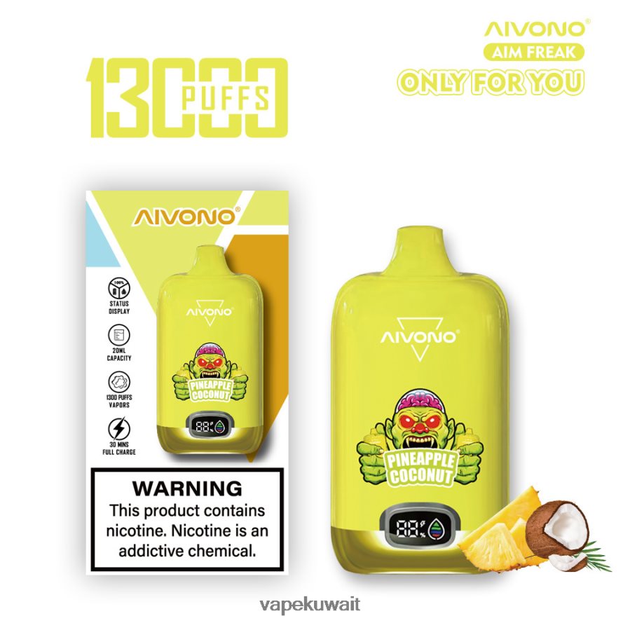Aivono AIM FREAK 13000 جوز الهند الأناناس - 66DF60248 Vape الكويت