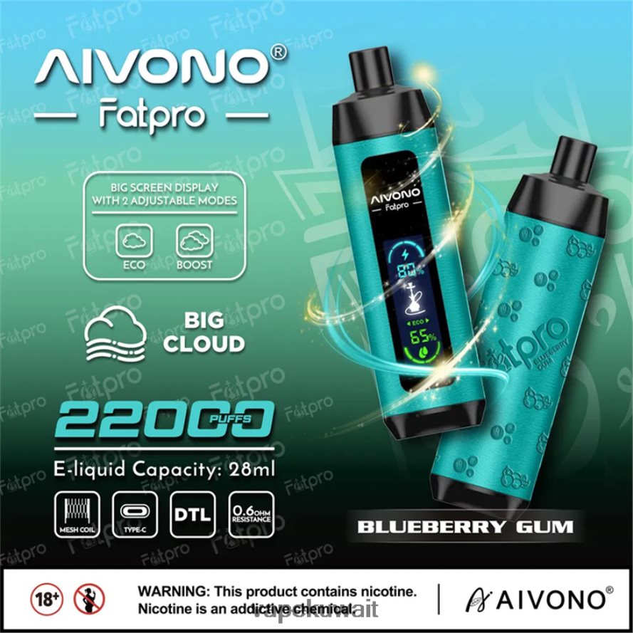 Aivono Fatpro 22000 صمغ التوت - 66DF609 Vape Kuwait