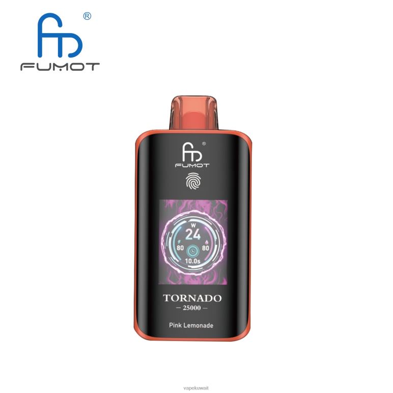 Fumot Tornado 25000 سيجارة يمكن التخلص منها عصير الليمون الوردي | J4DF410 Vape Liquid