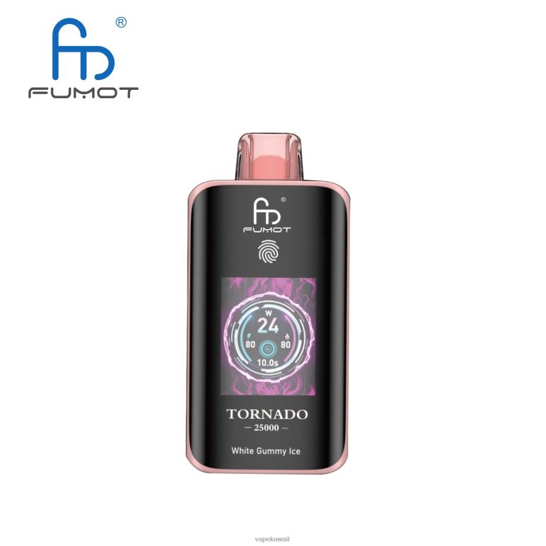 Fumot Tornado 25000 سيجارة يمكن التخلص منها جليد غائر أبيض | J4DF414 Vape Liquid