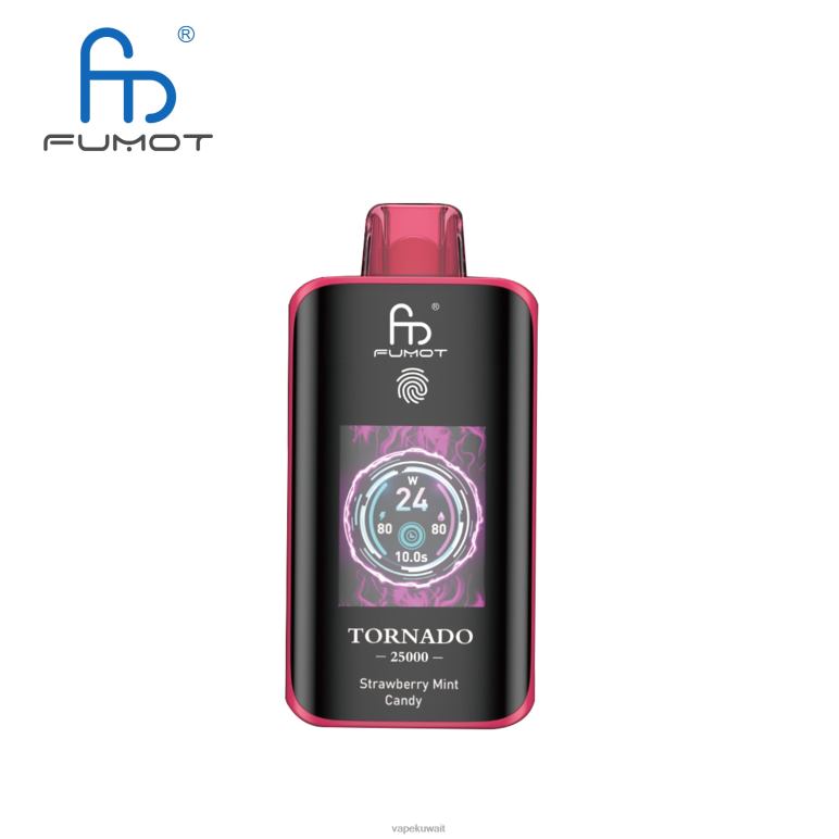 Fumot Tornado 25000 سيجارة يمكن التخلص منها حلوى الفراولة بالنعناع | J4DF415 Vape Liquid