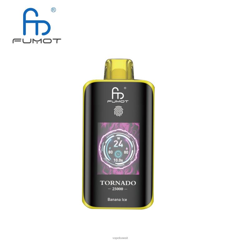 Fumot Tornado 25000 سيجارة يمكن التخلص منها جليد الموز | J4DF41 Vape Liquid