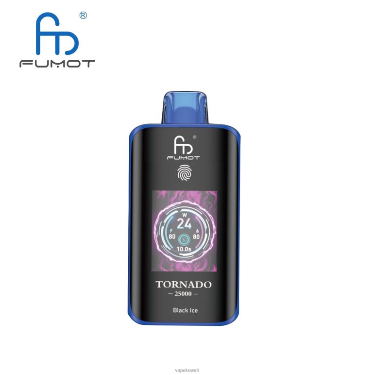 Fumot Tornado 25000 سيجارة يمكن التخلص منها الجليد الأسود | J4DF42 Vape Liquid