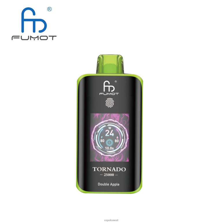 Fumot Tornado 25000 سيجارة يمكن التخلص منها تفاحة مزدوجة | J4DF45 Vape Liquid