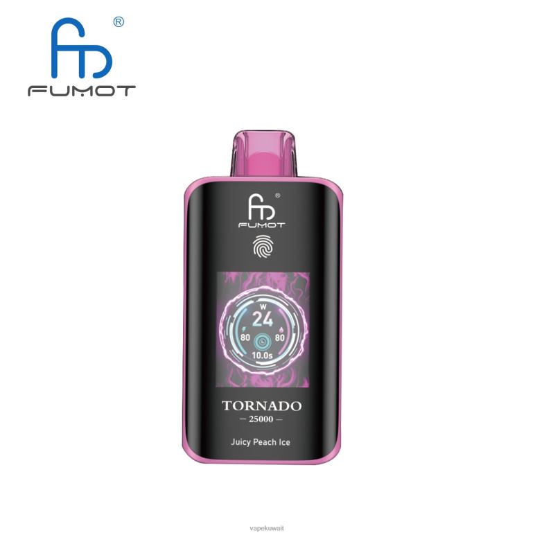 Fumot Tornado 25000 سيجارة يمكن التخلص منها جليد الخوخ العصير | J4DF47 Vape Liquid