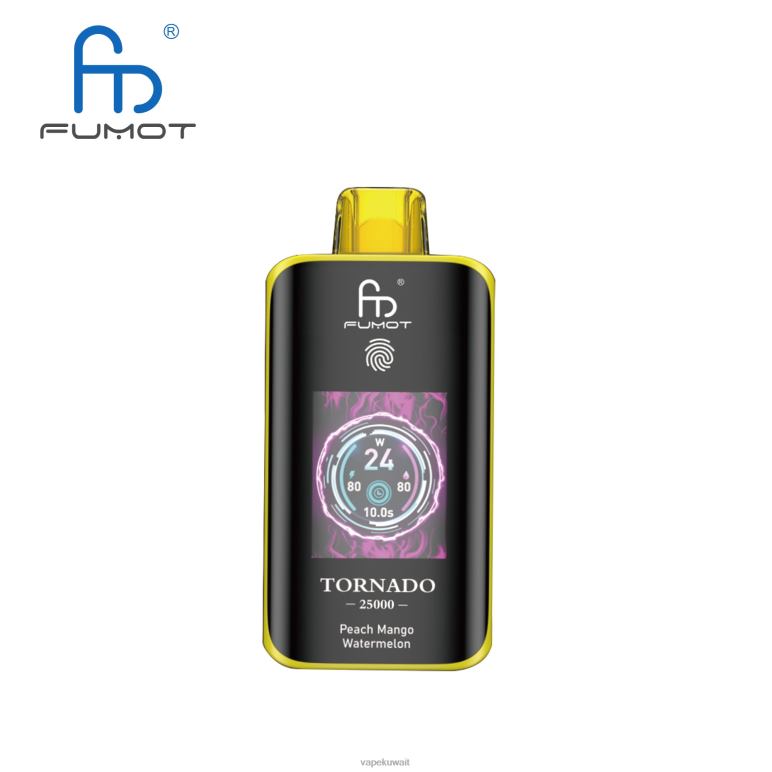 Fumot Tornado 25000 سيجارة يمكن التخلص منها الخوخ والمانجو والبطيخ | J4DF49 Vape Liquid