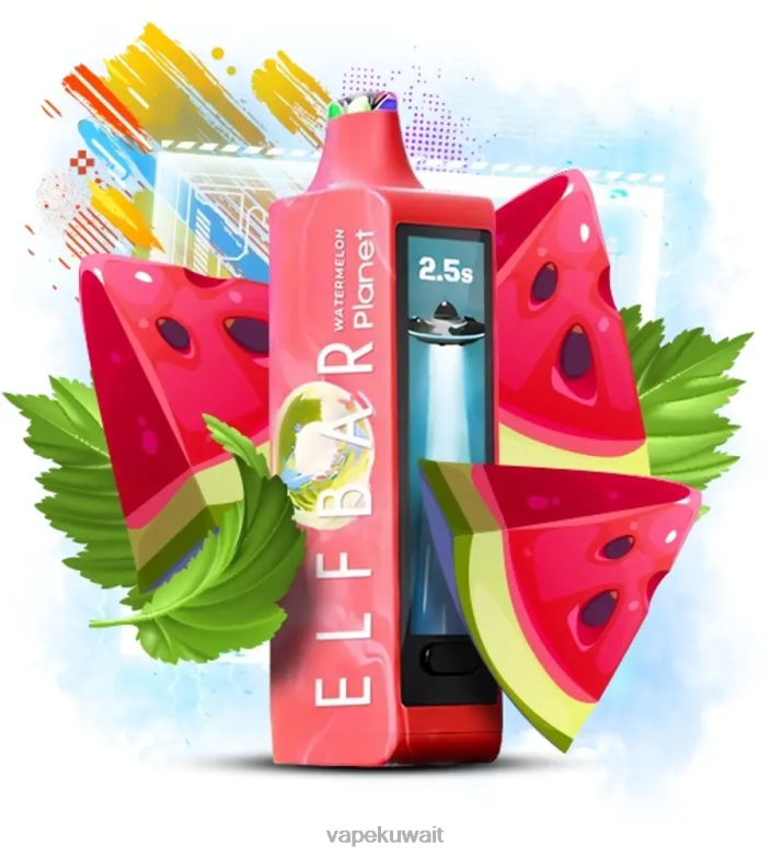 Vape الكويت 2P04012 - بطيخ Elf Bar Planet 25000