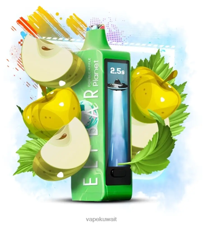 Vape الكويت 2P04014 - تفاحة مزدوجة Elf Bar Planet 25000