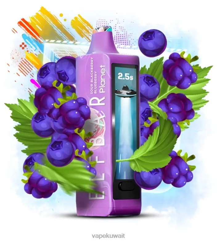 Vape الكويت 2P04022 - التوت الأسود الحامض Elf Bar Planet 25000