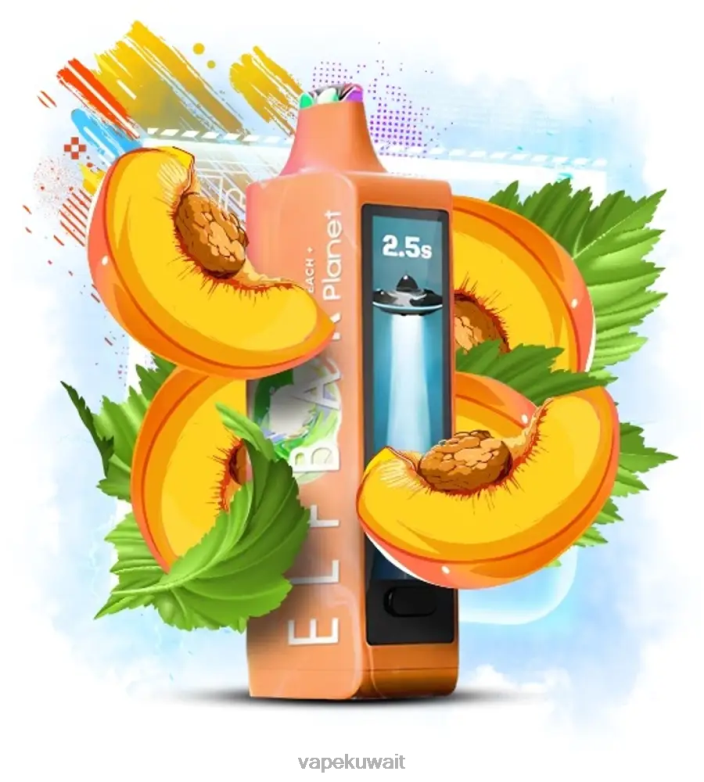 Vape الكويت 2P04024 - خَوخ Elf Bar Planet 25000