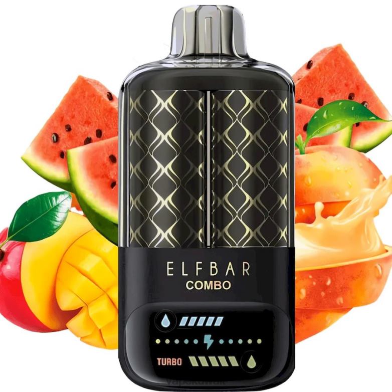 Vape الكويت 2P0406 - الخوخ والمانجو والبطيخ Elf Bar Combo 25000
