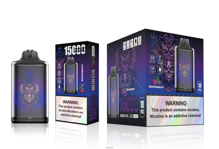 Vape الكويت F2PZLD110 - Bang Box s1-15000 نفث جليد التنين الأسود