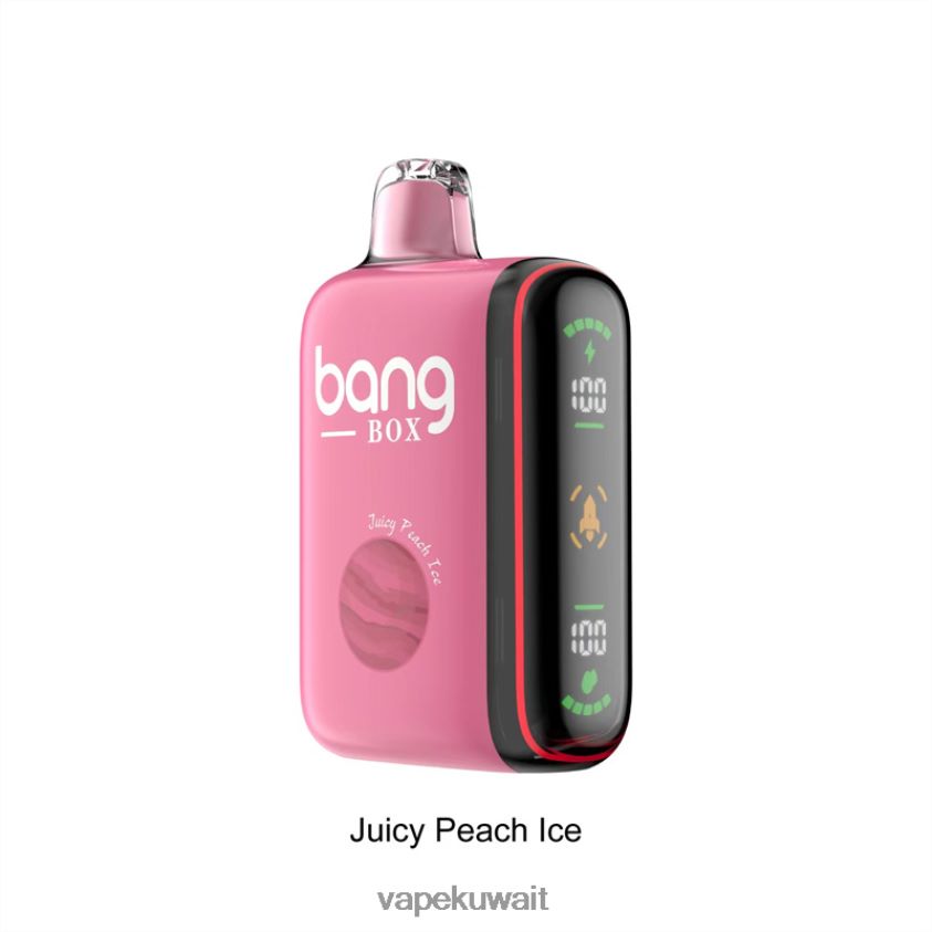 Vape الكويت F2PZLD29 - Bang Box 9000-18000 نفث عرض الطاقة الذكي جليد الخوخ العصير