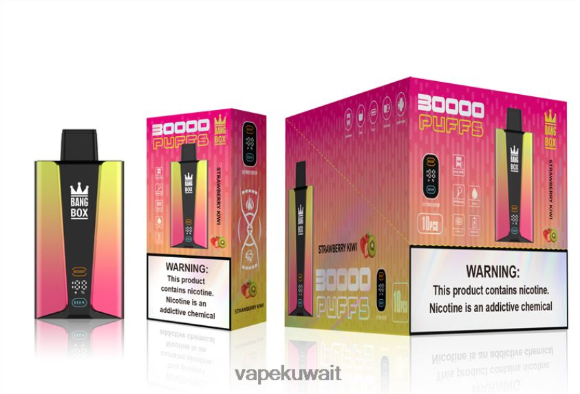 Vape الكويت F2PZLD74 - Bang Box شاشة سمارت 30000 نفخة كيوي فراولة