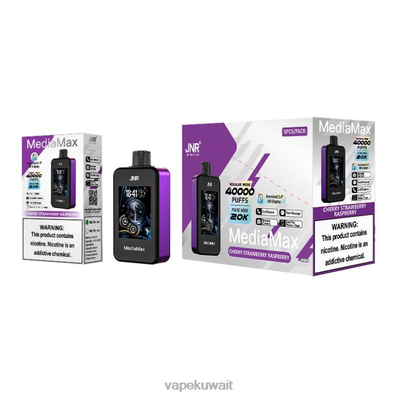 Vape الكويت الكرز الفراولة التوت - JNR MediaMax نفخة 40 ألف 402D414