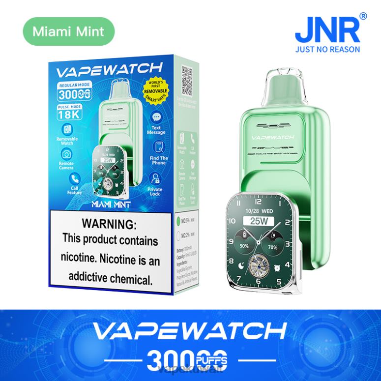Vape الكويت ميامي النعناع - JNR ساعة vape 402D48