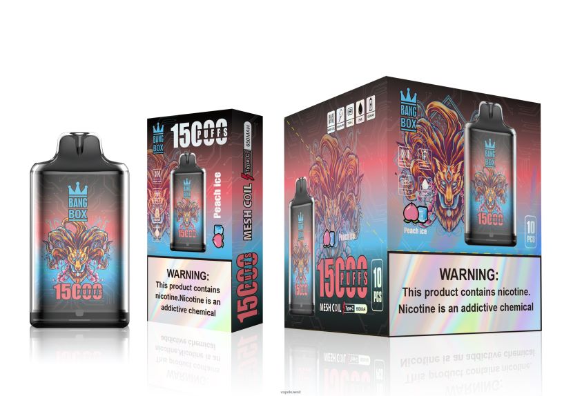 Vape KW F2PZLD102 - Bang Box s1-15000 نفث جليد الخوخ