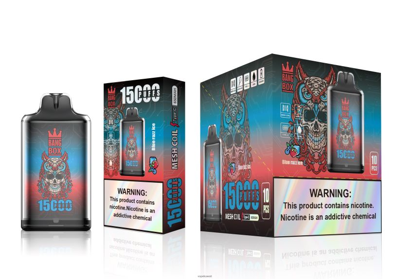 Vape KW F2PZLD108 - Bang Box s1-15000 نفث الجليد الأزرق