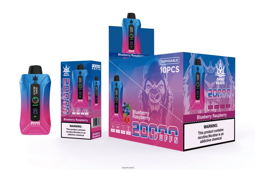 Vape KW F2PZLD12 - Bang Beach 20000 سحبة فيب شاشة سمارت توت العليق