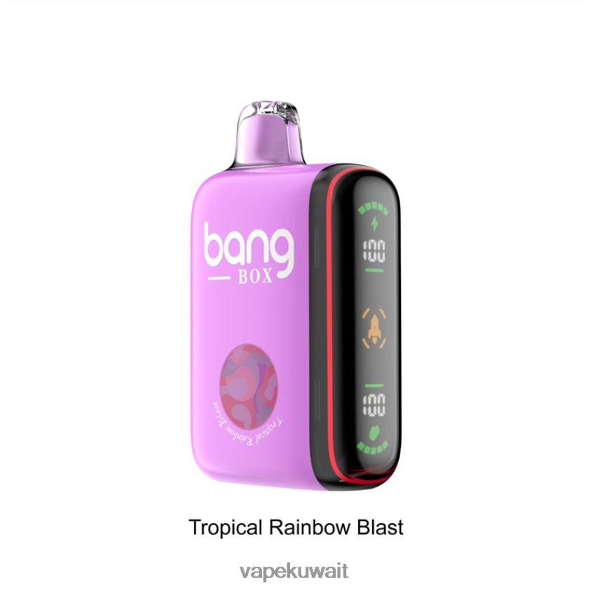 Vape KW F2PZLD36 - Bang Box 9000-18000 نفث عرض الطاقة الذكي انفجار قوس قزح الاستوائي
