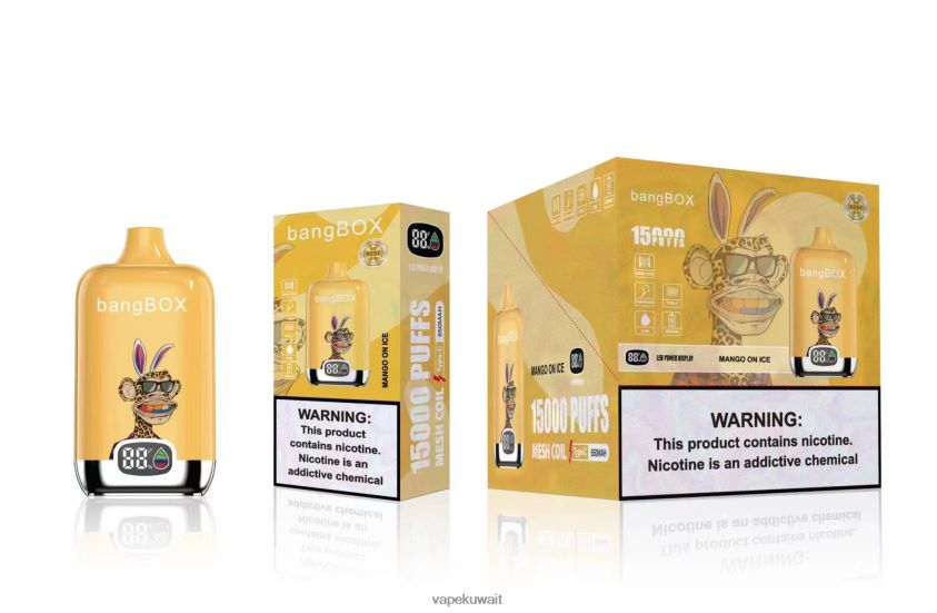 Vape KW F2PZLD48 - Bang Box 15000 نفث مانجو على الجليد