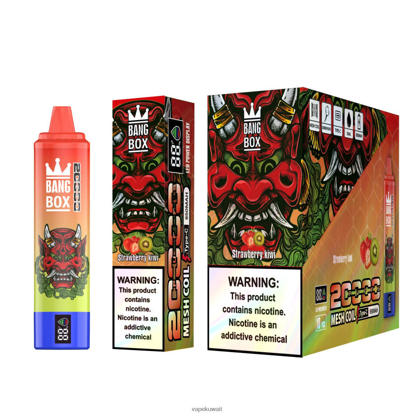 Vape KW F2PZLD51 - Bang Box شاشة سمارت 20000 نفخة كيوي فراولة