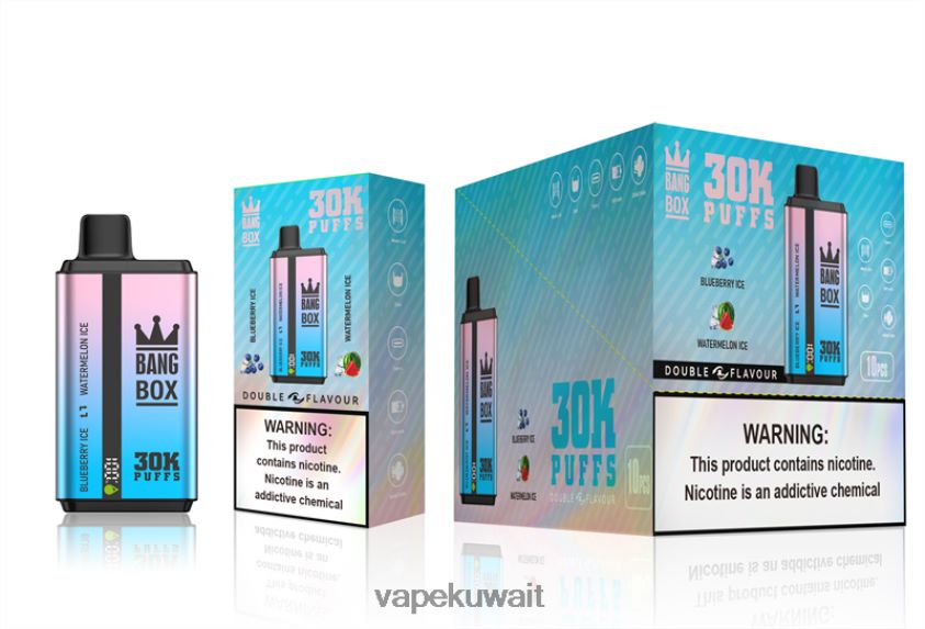 Vape KW F2PZLD69 - Bang Box 30000 نفخة نكهات مزدوجة ثلج التوت و ثلج البطيخ