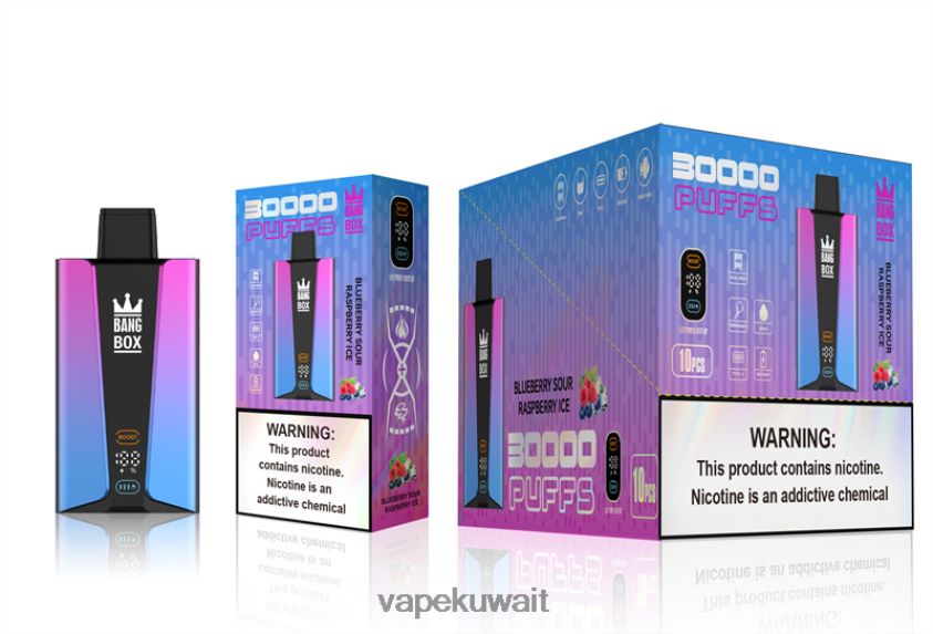 Vape KW F2PZLD81 - Bang Box شاشة سمارت 30000 نفخة توت توت حامض مثلج