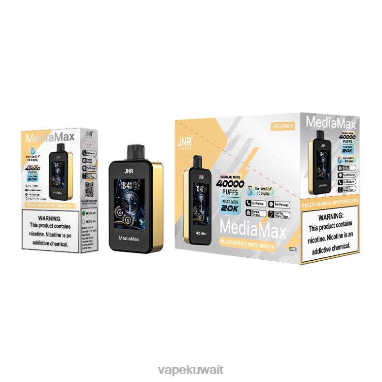 Vape KW الخوخ والمانجو والبطيخ - JNR MediaMax نفخة 40 ألف 402D415