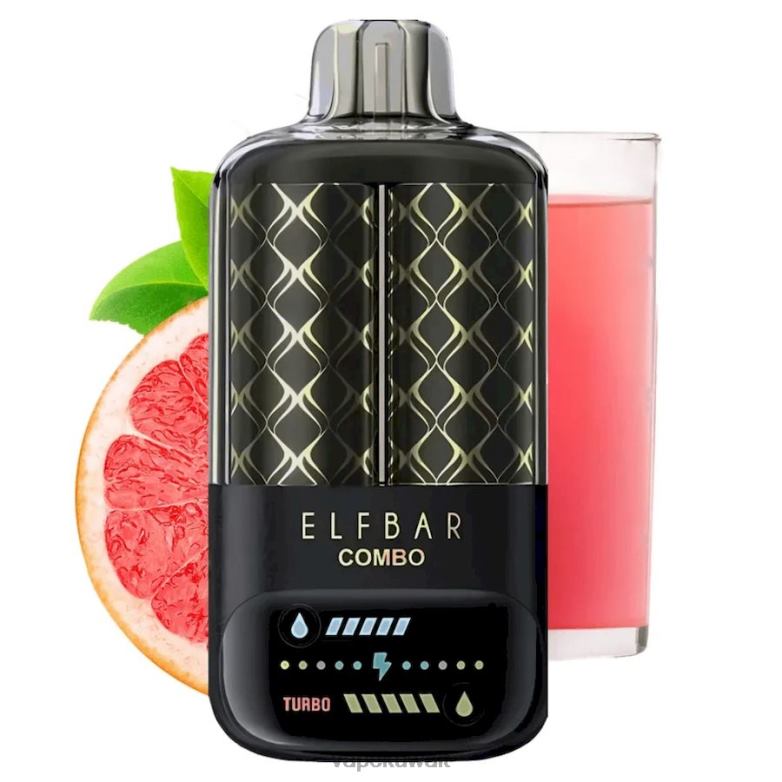 Vape Kuwait 2P04011 - عصير الليمون الوردي والجريب فروت Elf Bar Combo 25000