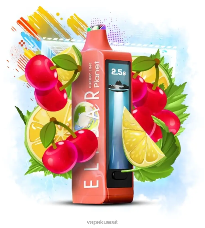 Vape Kuwait 2P04023 - الجير الكرز Elf Bar Planet 25000