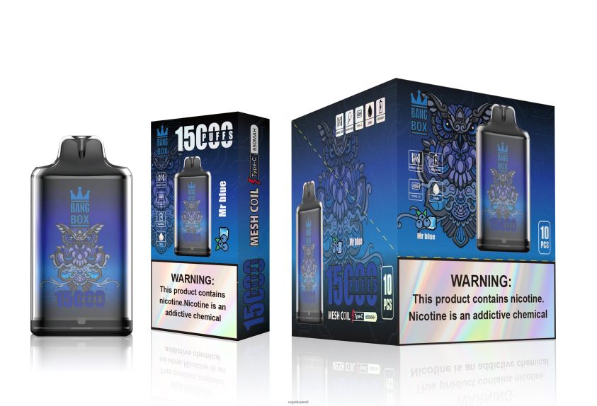 Vape Kuwait F2PZLD109 - Bang Box s1-15000 نفث السيد الأزرق