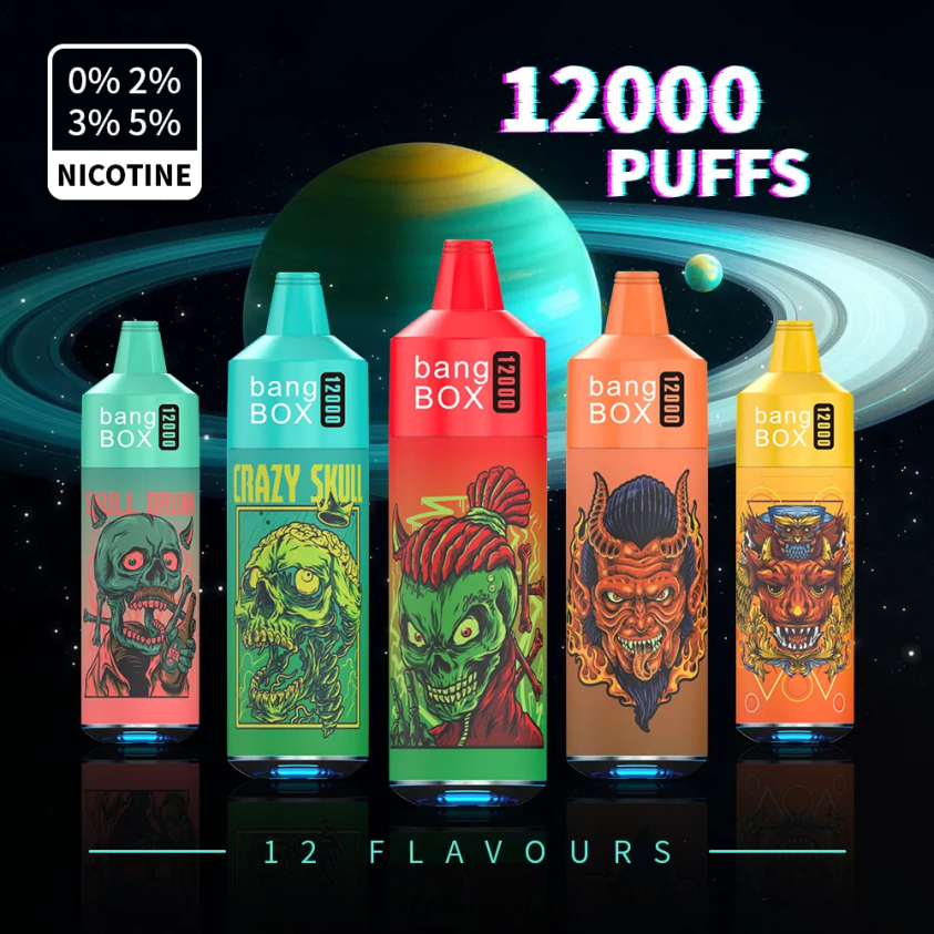 Vape Kuwait F2PZLD37 - Bang Box 12000 نفخة ضوء RGB يمكن التخلص منه