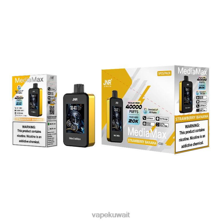 Vape Kuwait موز فراولة - JNR MediaMax نفخة 40 ألف 402D416