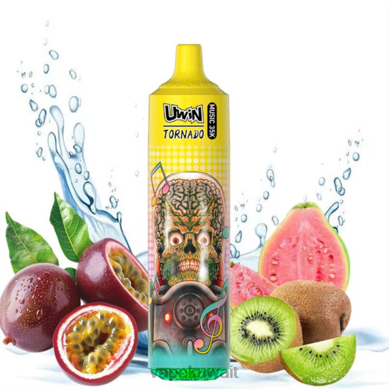 Vape Kuwait كيوي باشن فروت جوافة | UWIN CRYSTAL 35 ألف سيجارة يمكن التخلص منها B648D23