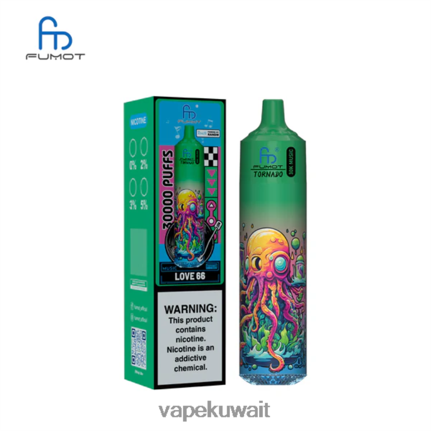 Vape Pod Kits 46R0PJ16 الحب 66 Fumot Tornado موسيقى 30 ألف