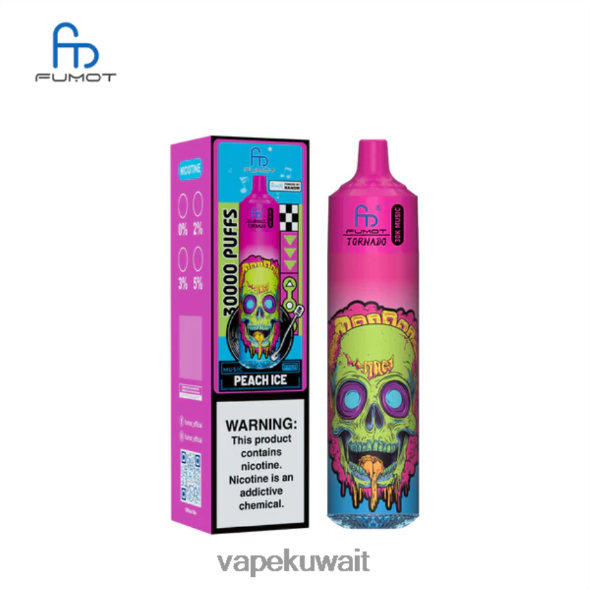 Vape Pod Kits 46R0PJ20 جليد الخوخ Fumot Tornado موسيقى 30 ألف