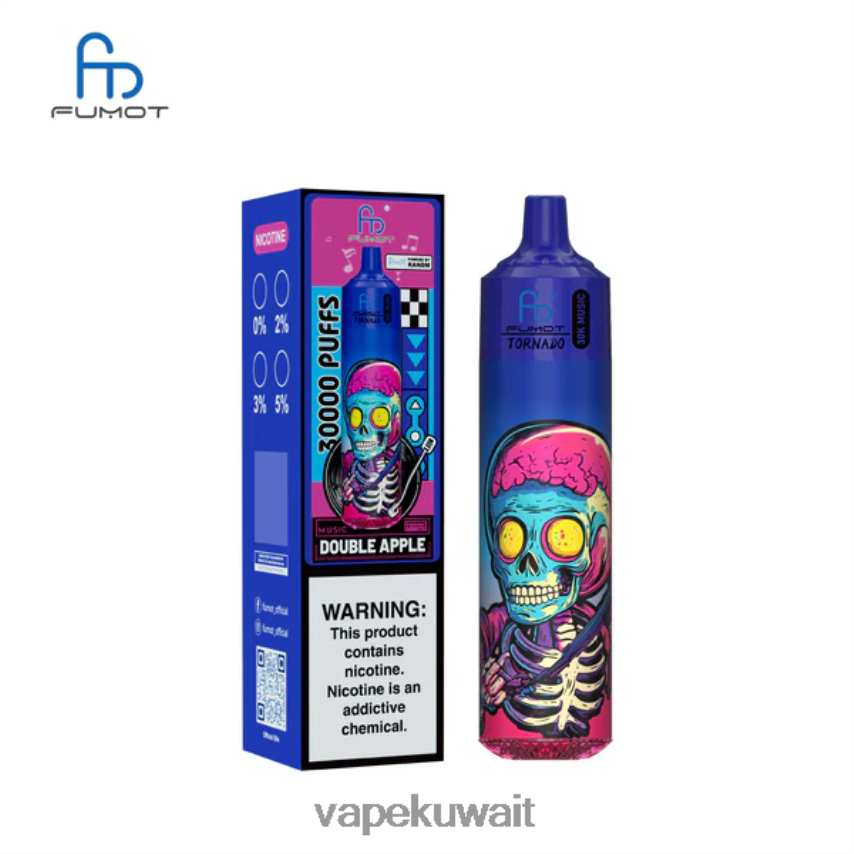 Vape Pod System 46R0PJ11 تفاحة مزدوجة Fumot Tornado موسيقى 30 ألف