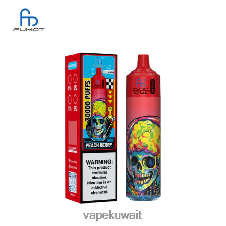 Vape Pod System 46R0PJ19 التوت الخوخ Fumot Tornado موسيقى 30 ألف