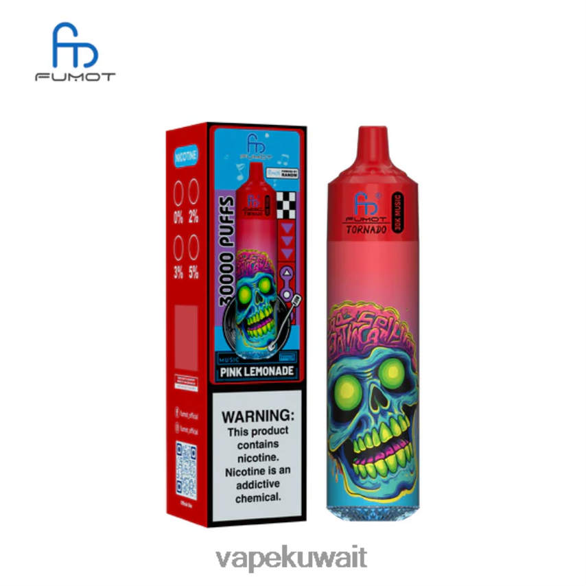 Vape Pod System 46R0PJ23 عصير الليمون الوردي Fumot Tornado موسيقى 30 ألف