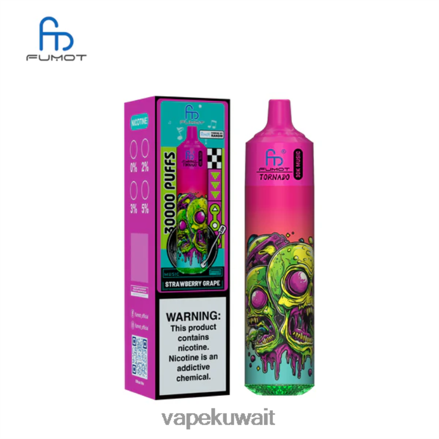 Vape Pod System 46R0PJ27 عنب فراولة Fumot Tornado موسيقى 30 ألف