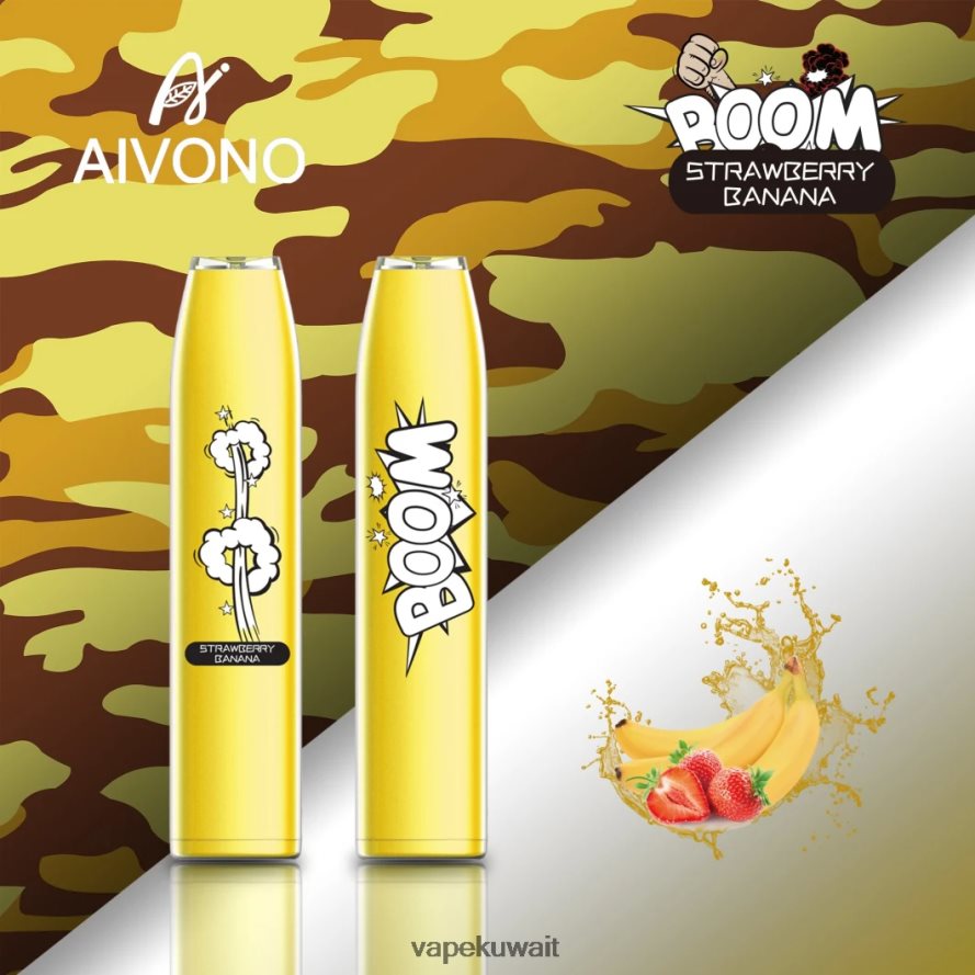 Aivono AIM BOOM 600 موز فراولة - 66DF60363 Vape Kuwait