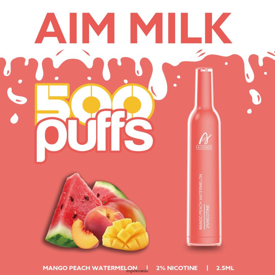Aivono AIM MILK 500 مانجو خوخ بطيخ - 66DF60268 Vape الكويت