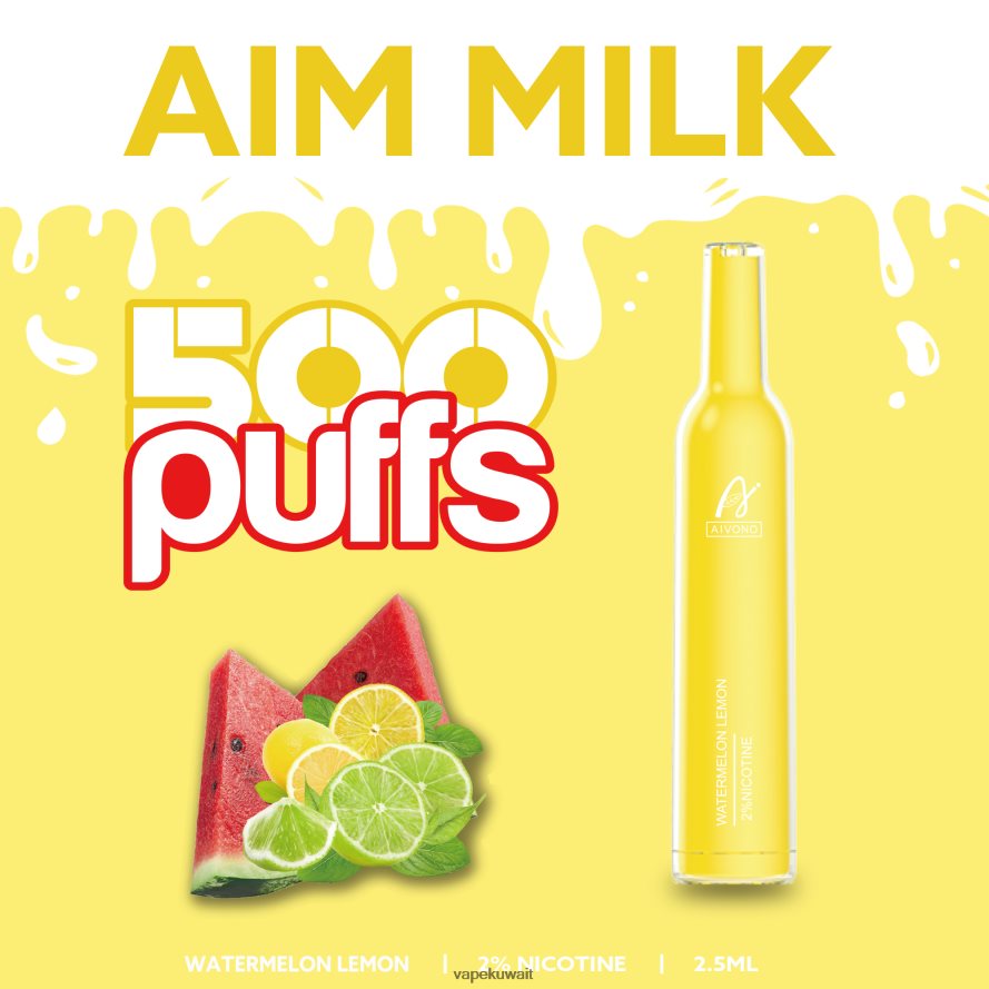 Aivono AIM MILK 500 ليمون بطيخ - 66DF60270 Vape الكويت