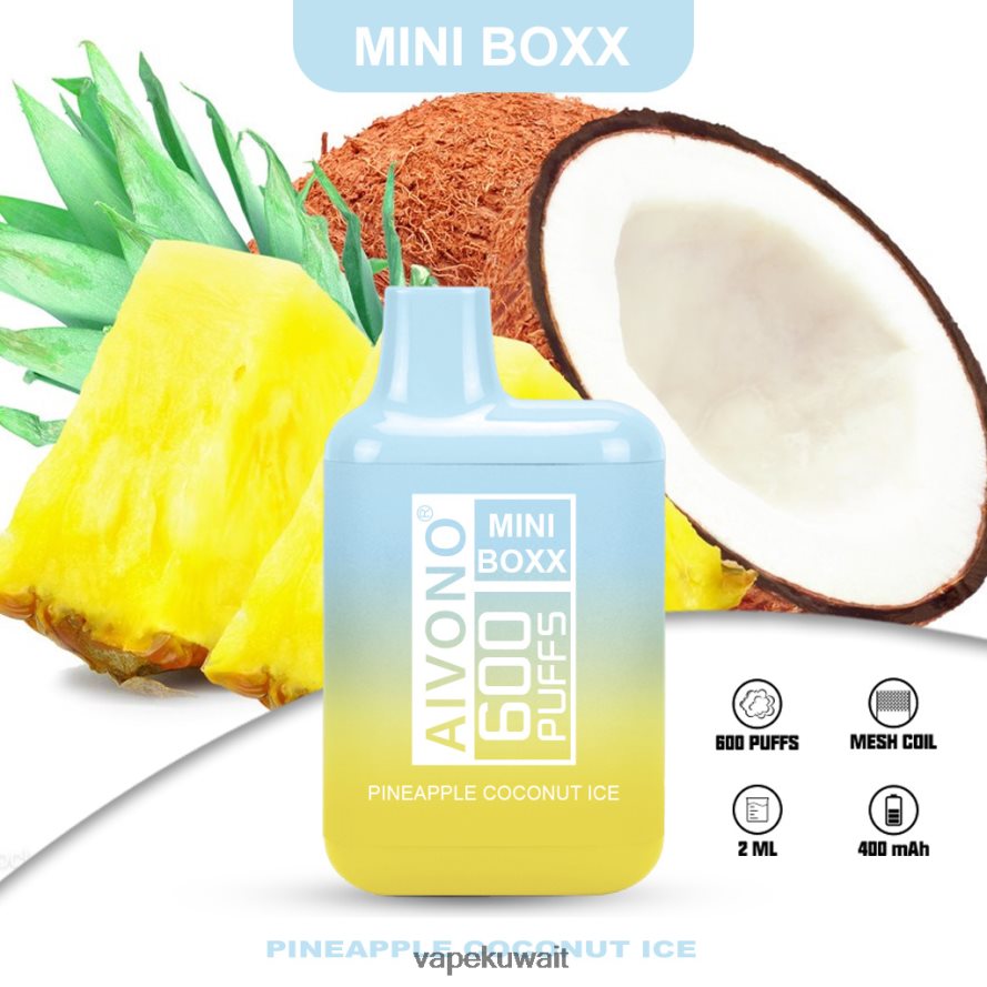 Aivono AIM MINI BOXX 600 الأناناس وجوز الهند الجليد - 66DF60238 Vape الكويت