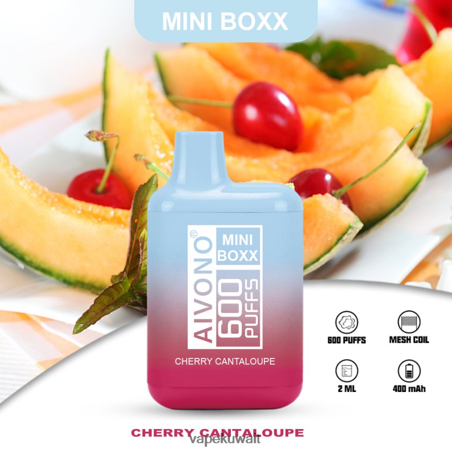 Aivono AIM MINI BOXX 600 الشمام الكرز - 66DF60239 Vape Kuwait