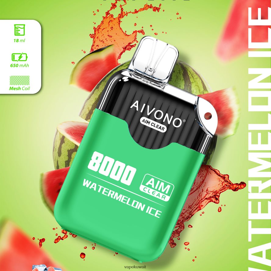 Aivono AIM CLEAR 8000 ثلج البطيخ - 66DF60204 Vape الكويت