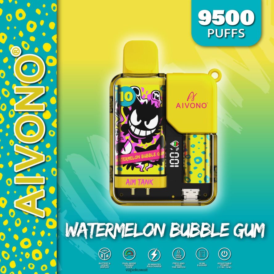 Aivono AIM TANK 9500 علكة البطيخ - 66DF6044 Vape الكويت